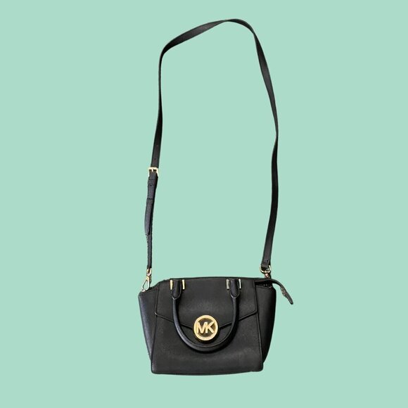 Michael Kors Jet Set Black Mini Saffiano Leather Crossbody Satchel - Picture 5 of 9